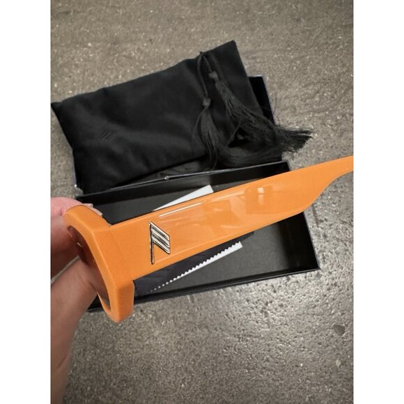 THE ATTICO Irene Geometric Sunglasses in Orange main image 9
